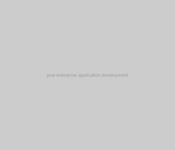 java enterprise application development
